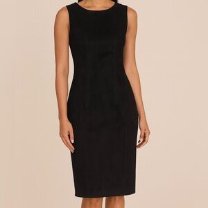 GORGEOUS! 🖤 Calvin Klein Black Suede Sheath Dress – Size 12 – Elegant & Timeless